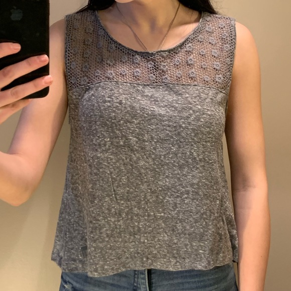 MESH DETAIL MUSCLE TANK - Picture 5 of 6